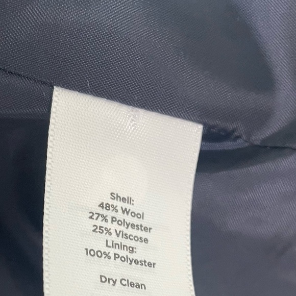 Talbots Marine Blue Wool Blazer Size 14P - Picture 10 of 14